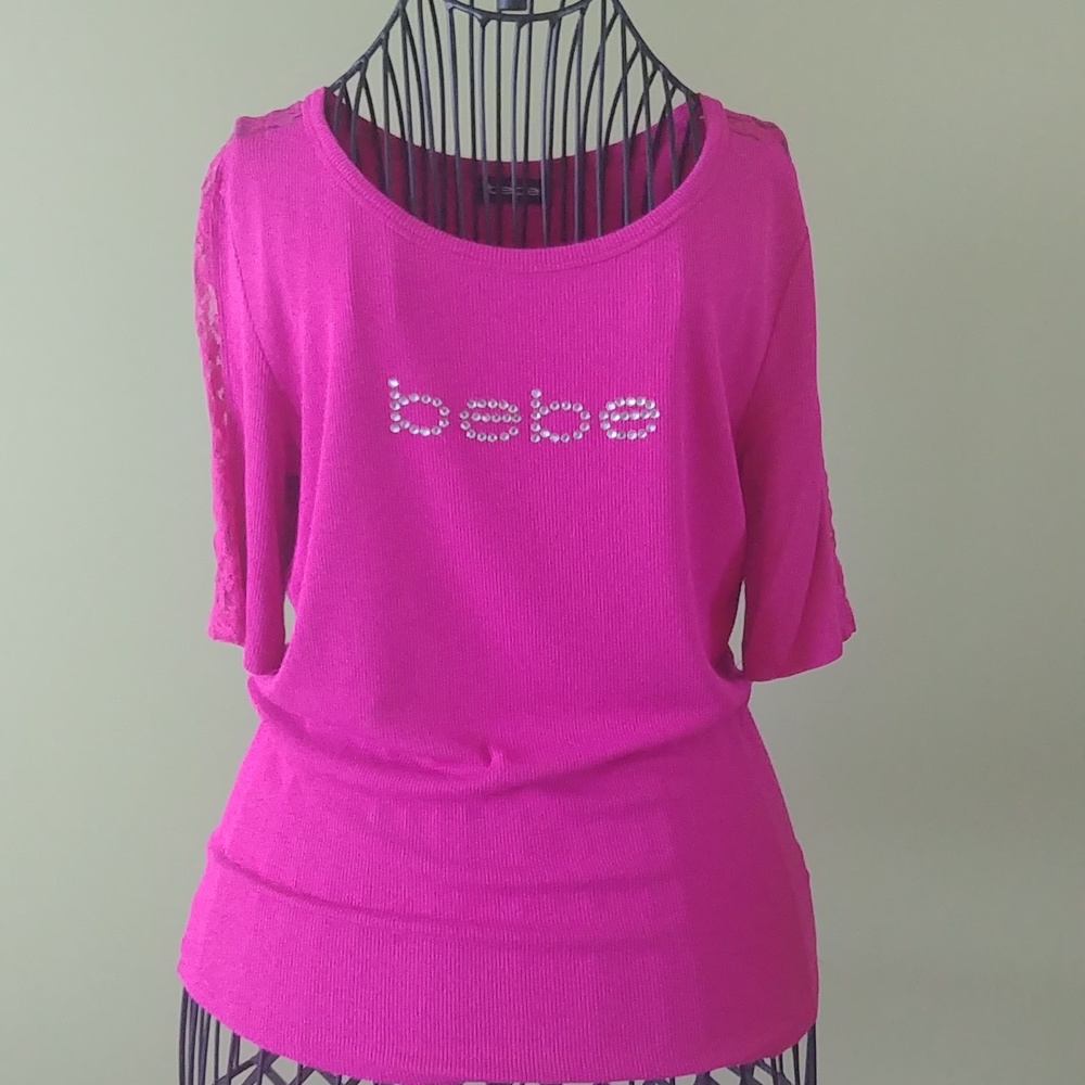 Top "BEBE" size M, hot pink color,